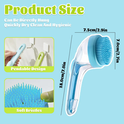 Revolutionary Pet Bath Brush with Shampoo Dispenser - Ergonomic, Gentle Massage Grooming Tool for Dogs & Cats, Easy to Use Essential Bath Supply