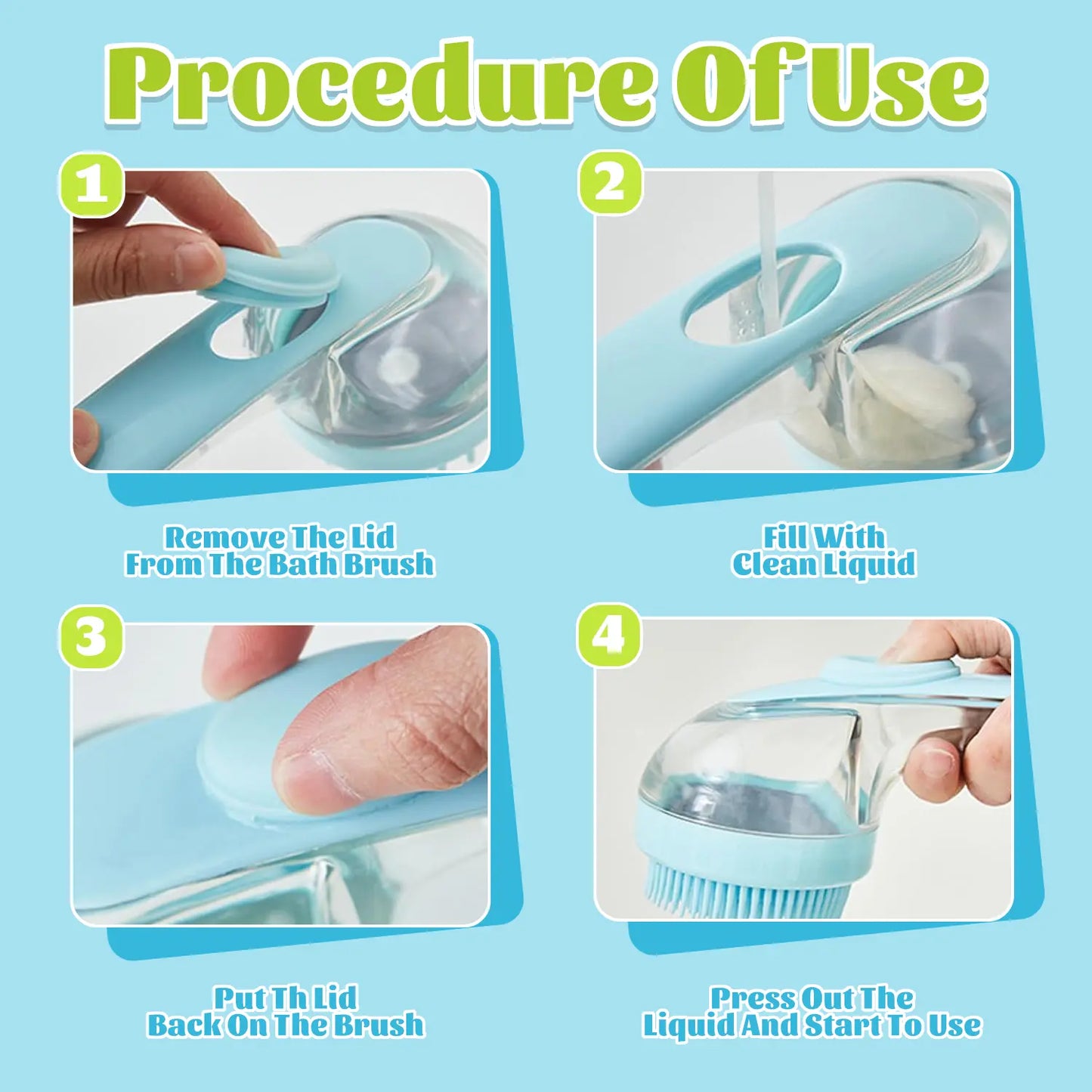 Revolutionary Pet Bath Brush with Shampoo Dispenser - Ergonomic, Gentle Massage Grooming Tool for Dogs & Cats, Easy to Use Essential Bath Supply