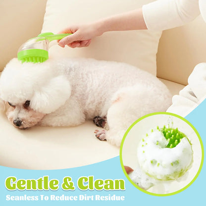 Revolutionary Pet Bath Brush with Shampoo Dispenser - Ergonomic, Gentle Massage Grooming Tool for Dogs & Cats, Easy to Use Essential Bath Supply