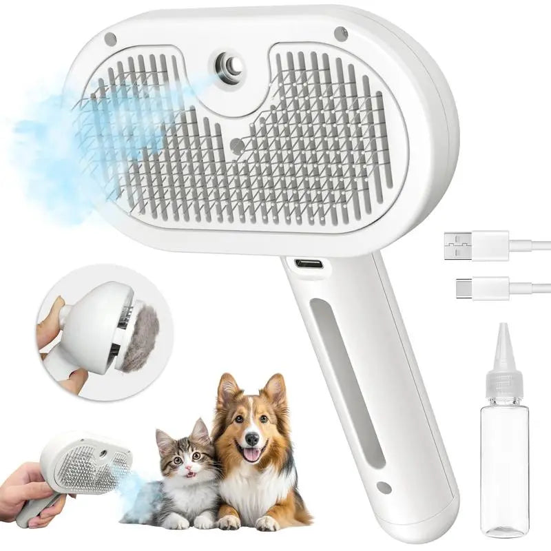 Pet Spray Hair Removal Comb, One Button Hair Removal Comb, Spray Odor Removal, Cat Brush, Dog Beauty Brush