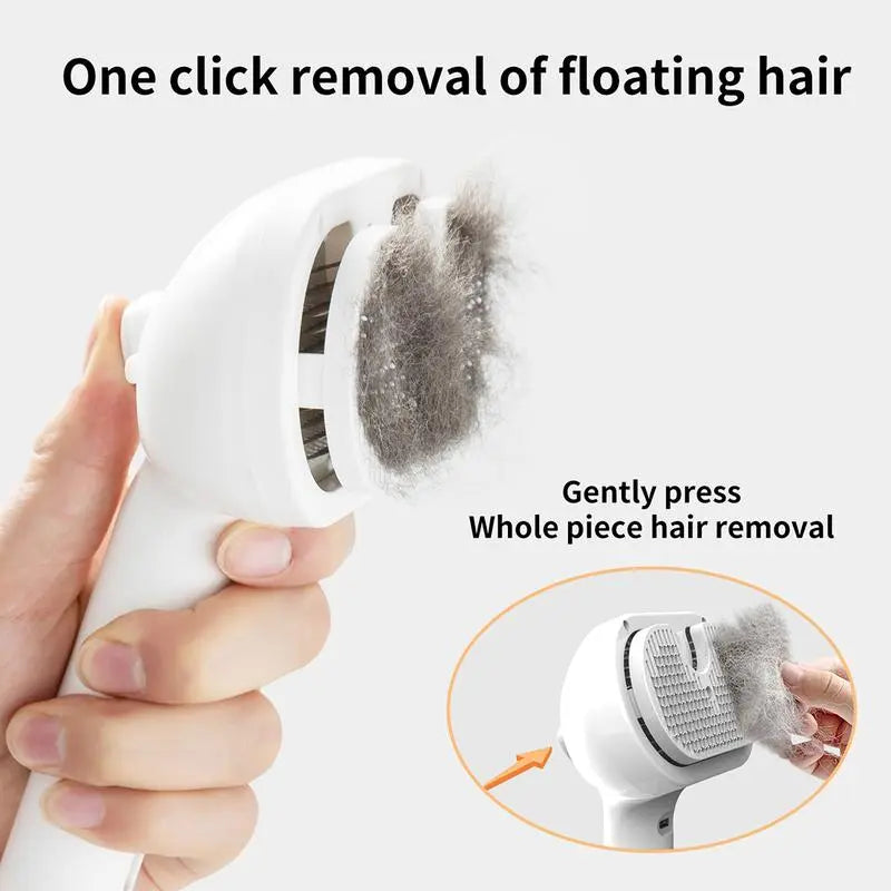 Pet Spray Hair Removal Comb, One Button Hair Removal Comb, Spray Odor Removal, Cat Brush, Dog Beauty Brush